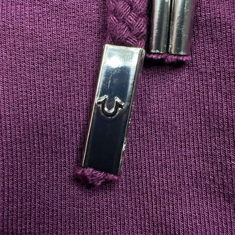True Religion Contrast Stripe Lounge Pants Purple Maroon